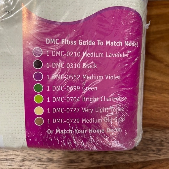 VTG Janlynn 6 Pansy & Butterfly Stamped Quilt Blocks #998-4011 Made in the USA - Picture 8 of 9